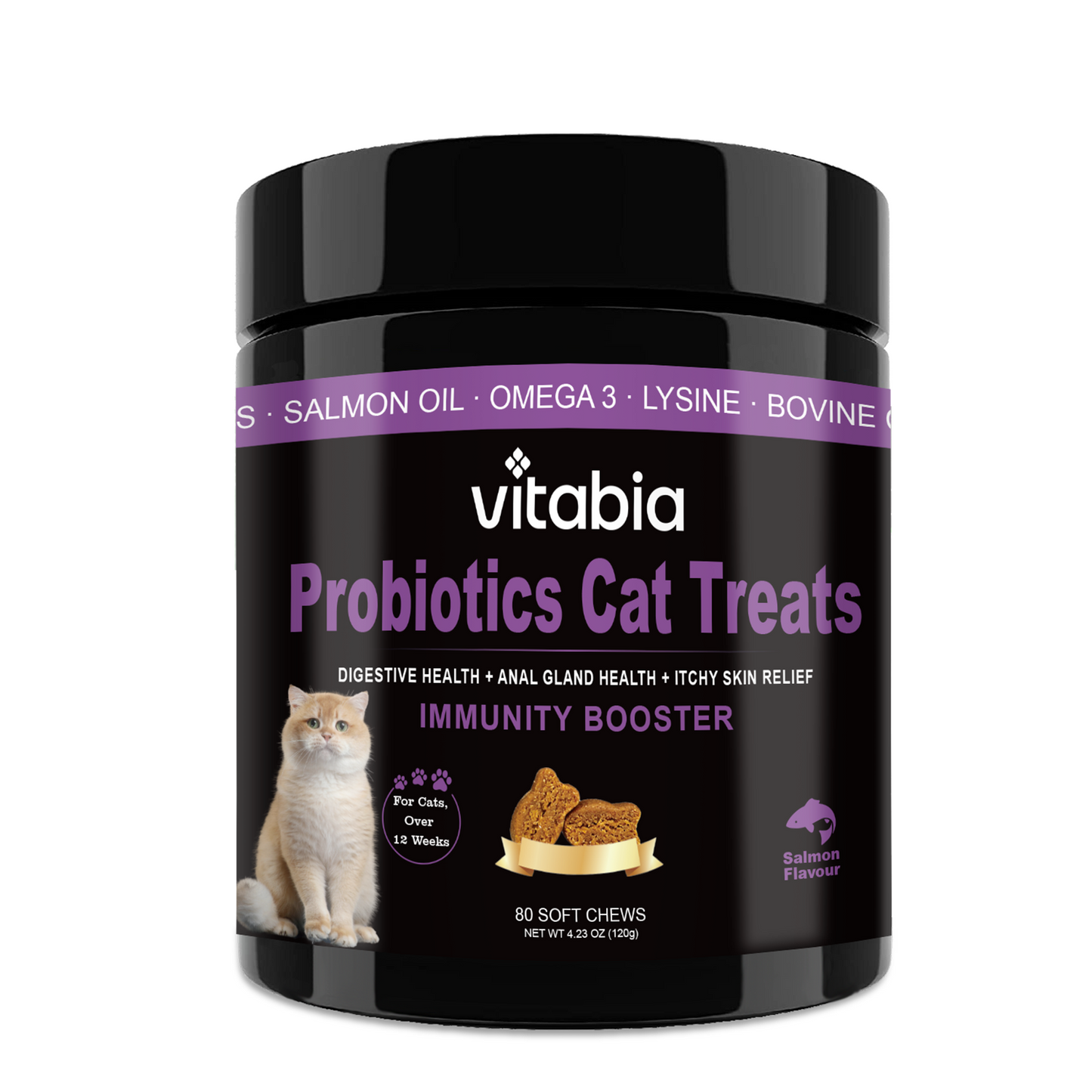 Probiotic Cat Treats – Digestive, Anal Gland & Skin Support