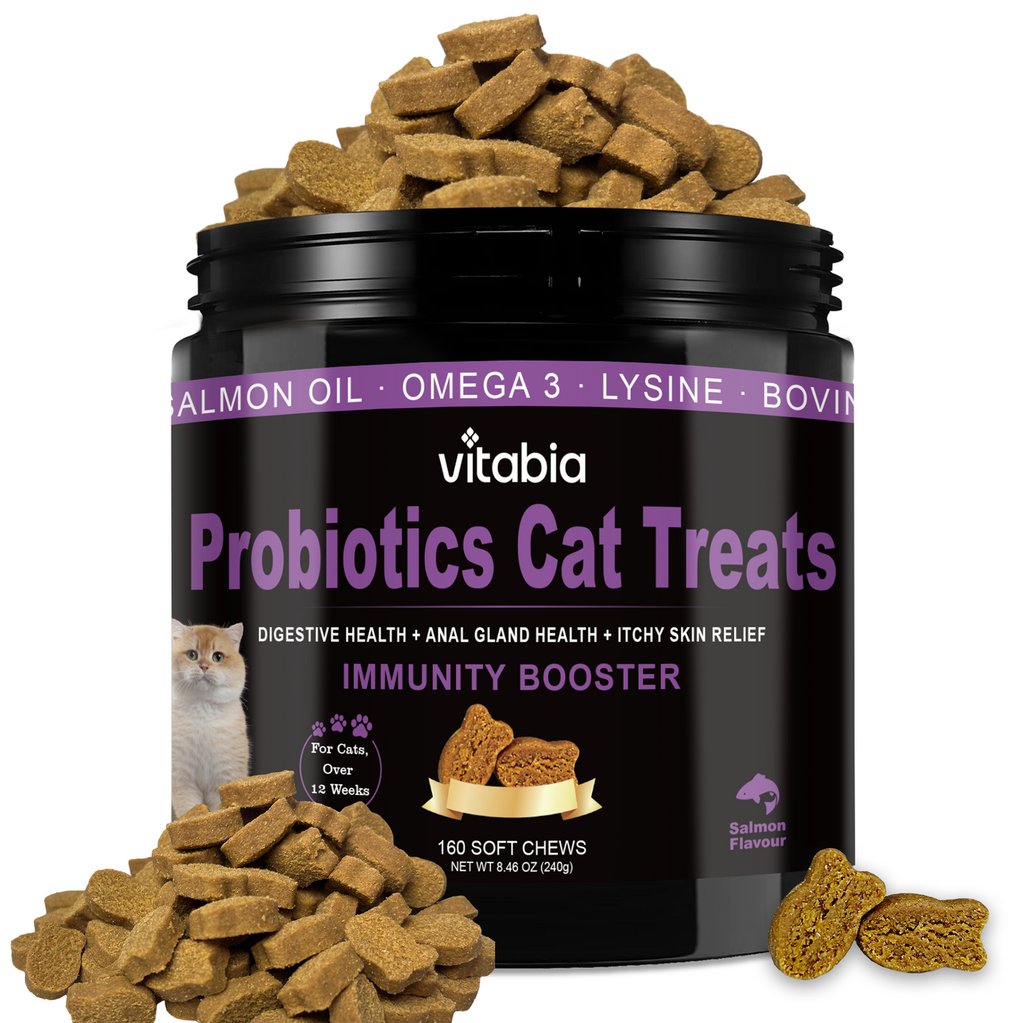 Probiotic Treats for Cats – Daily Gut & Skin Care