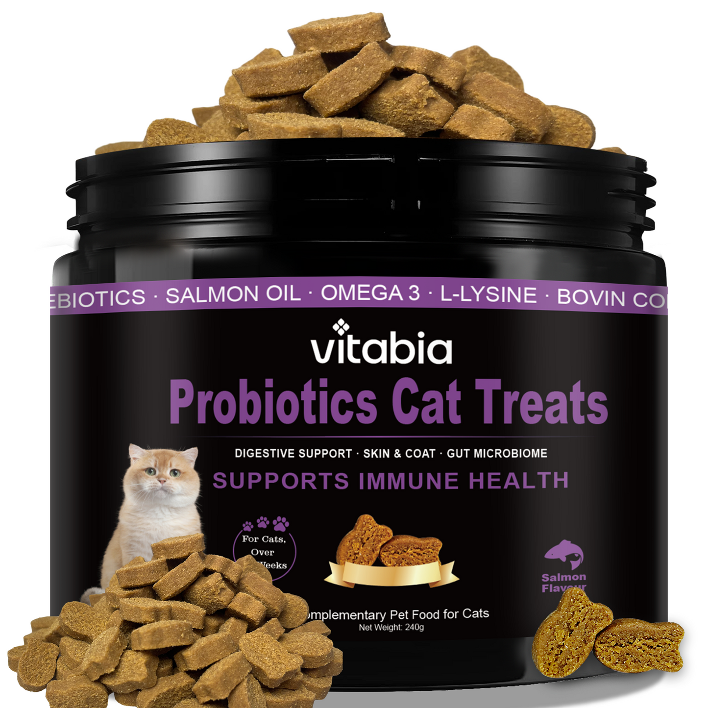 Probiotic Treats for Cats – Daily Gut & Skin Care