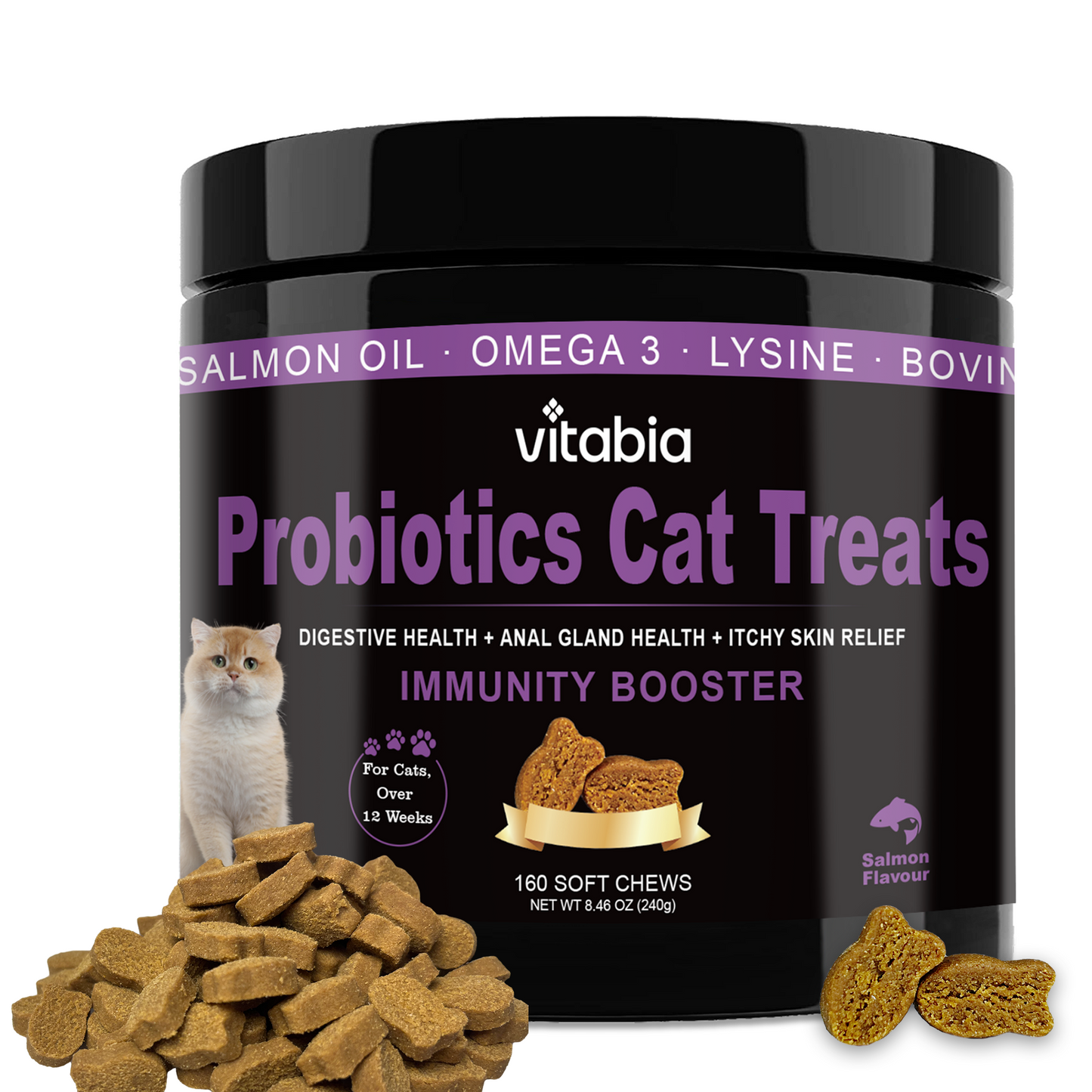 Probiotic Treats for Cats – Daily Gut & Skin Care