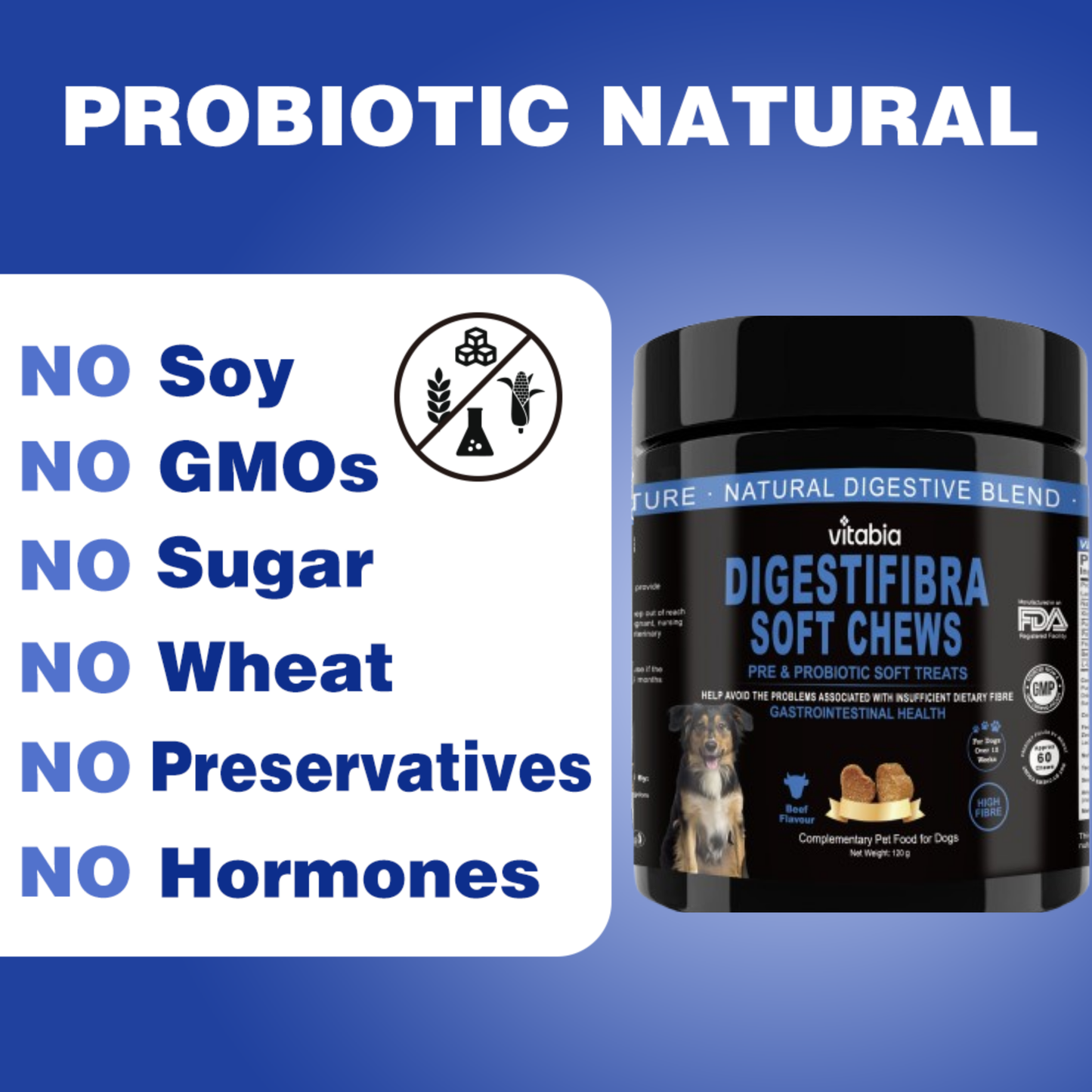 Fibre & Probiotic Chews for Dogs – Daily Digestive Support