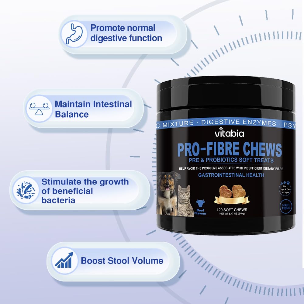 Pro Fibre Chews for Dogs & Cats – Natural Digestive Health Treats