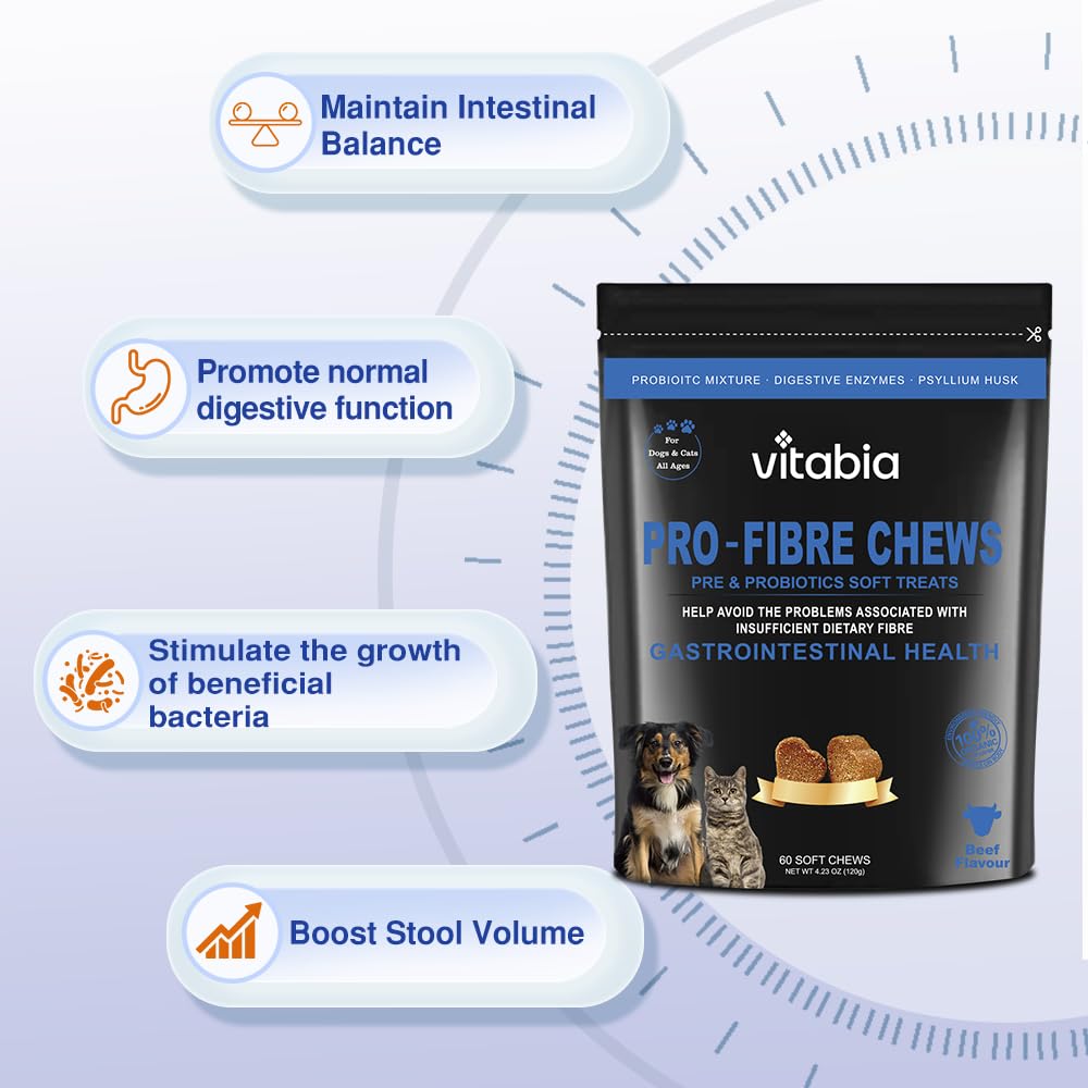 Pro Fibre Chews for Dogs & Cats – Natural Digestive Health Treats