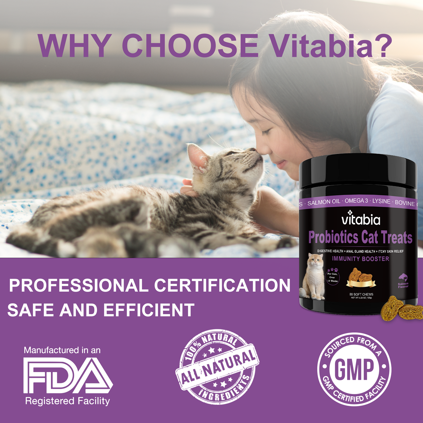 Probiotic Cat Treats – Digestive, Anal Gland & Skin Support