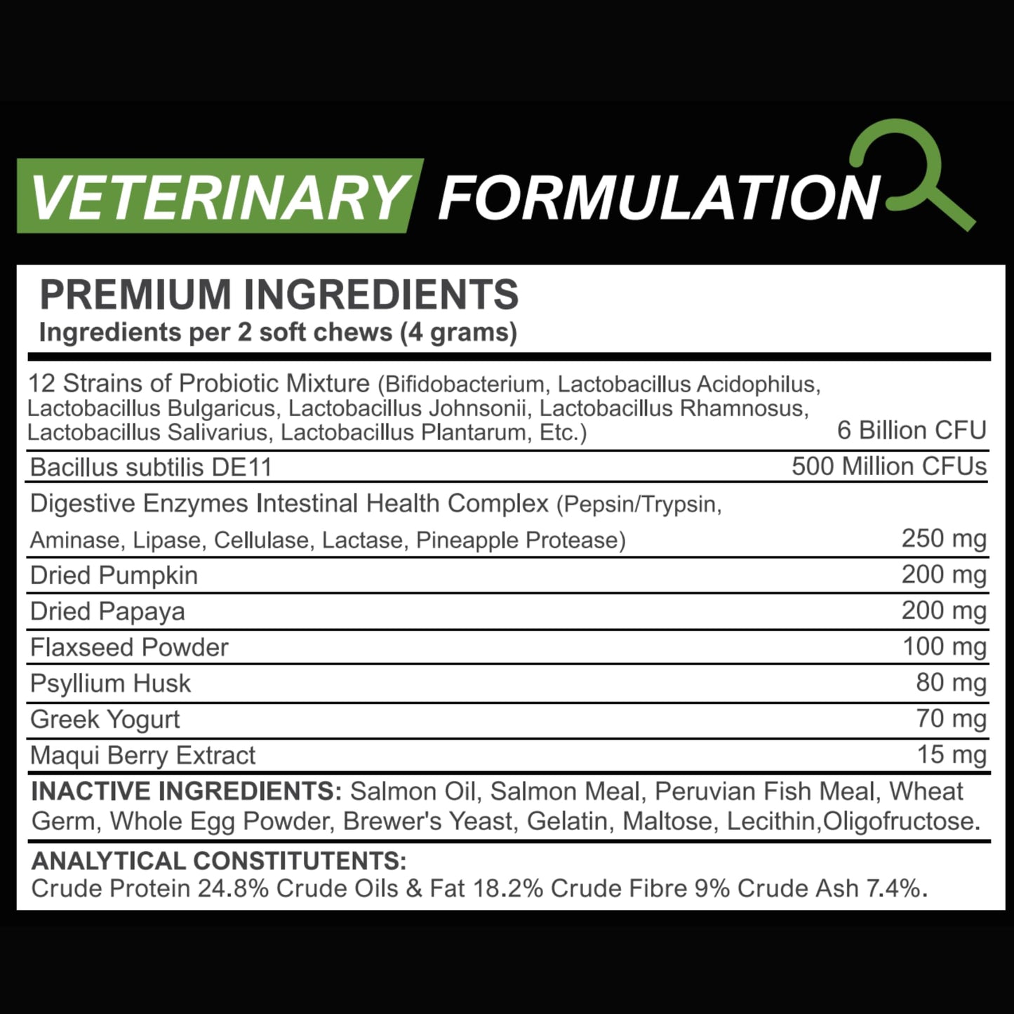 Probiotic Fibre Chews for Dogs – Daily Gut & Coat Support