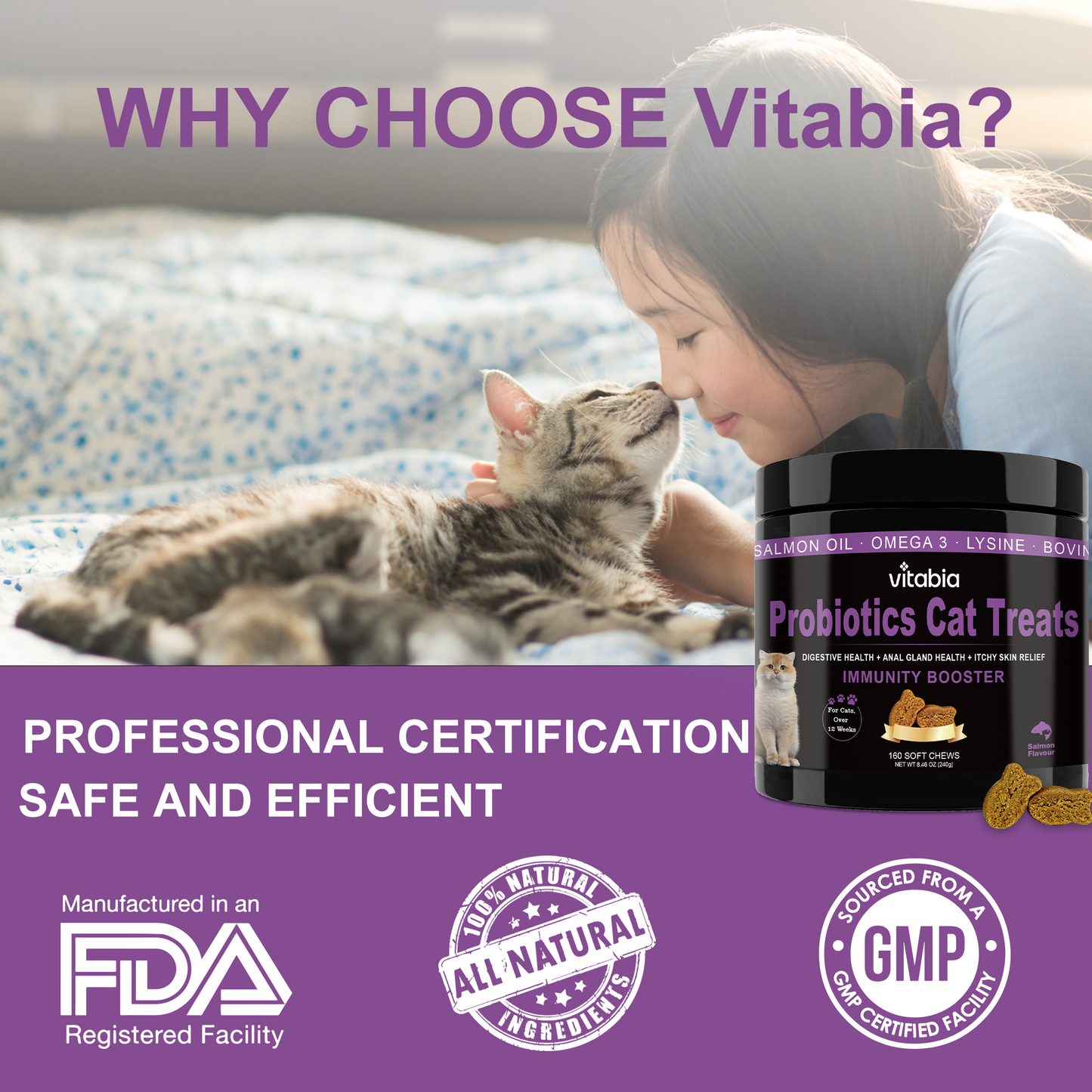Probiotic Treats for Cats – Daily Gut & Skin Care