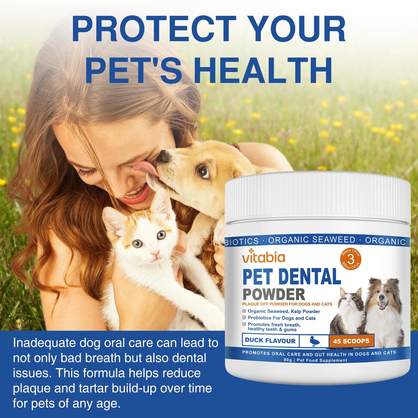 Plaque Off Powder for Dogs & Cats – Fresh Breath & Dental Care