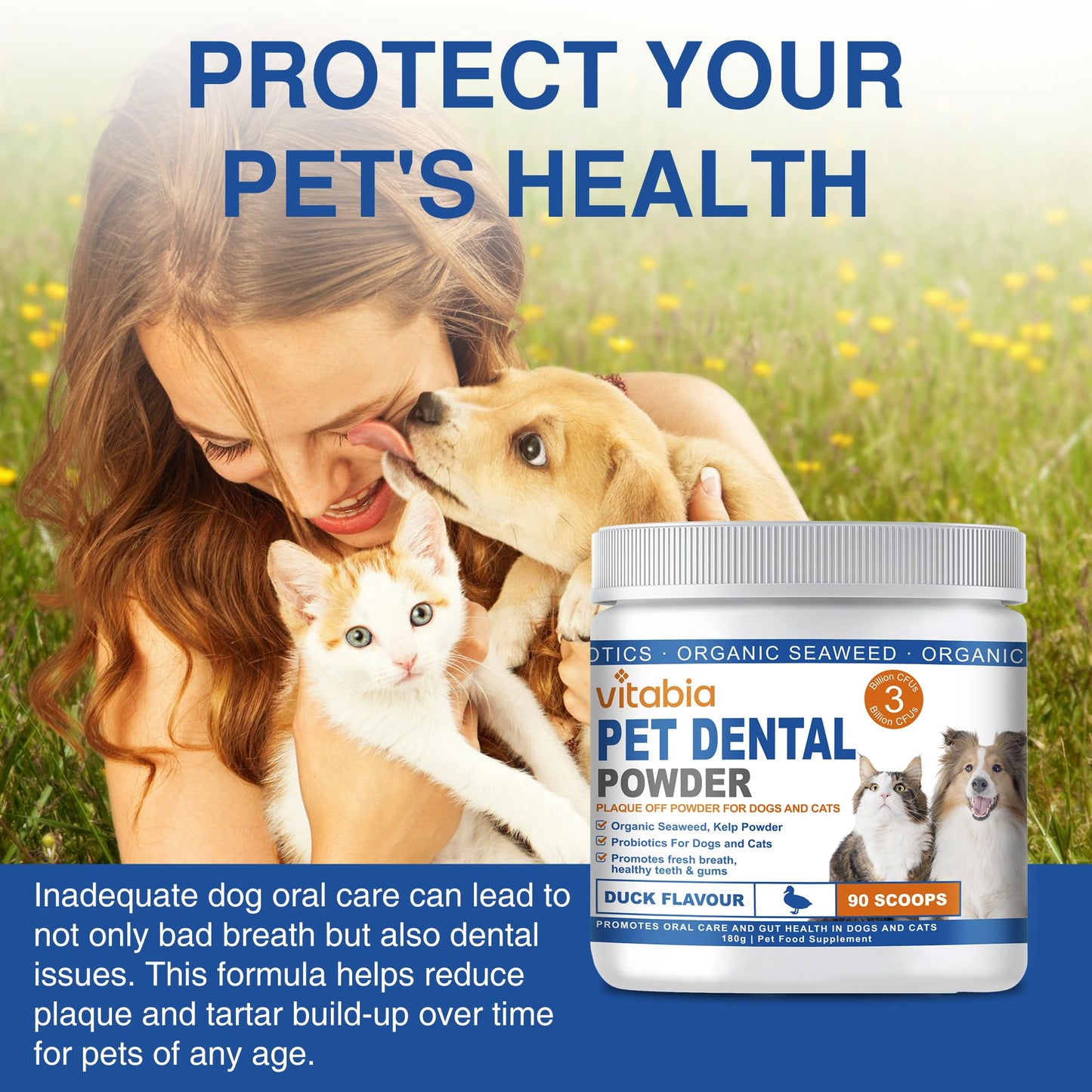 Plaque Off Powder for Dogs & Cats – Fresh Breath & Dental Care