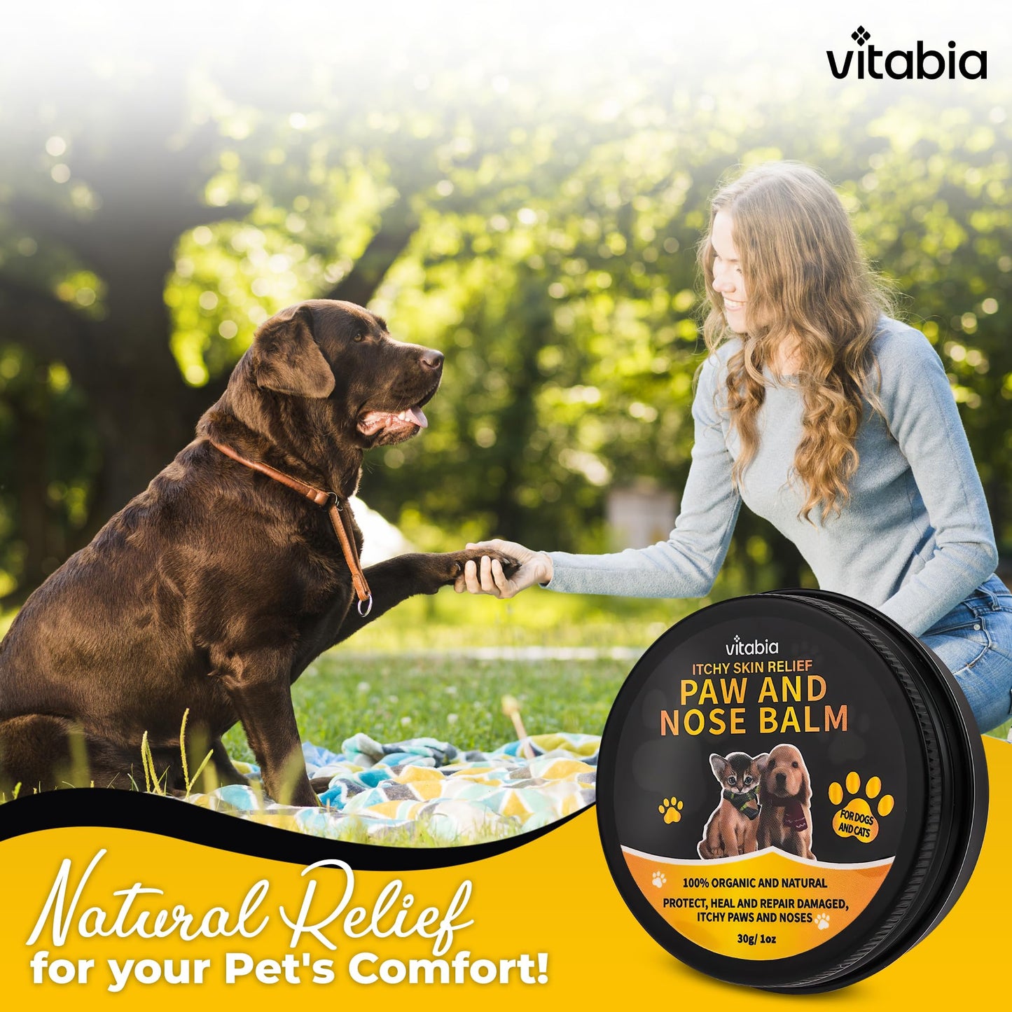 Cat & Dog Paw and Nose Balm – Natural Moisturizing Care