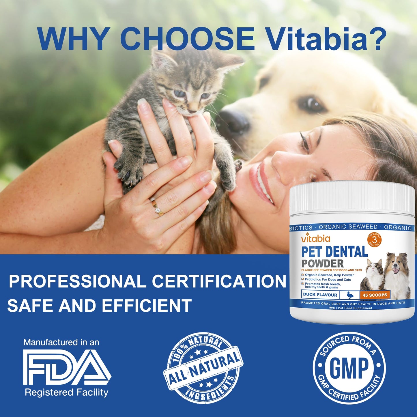 Plaque Off Powder for Dogs & Cats – Fresh Breath & Dental Care