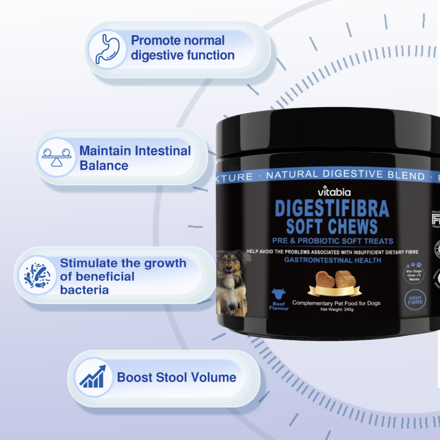 Fibre & Probiotic Chews for Dogs – Daily Digestive Support