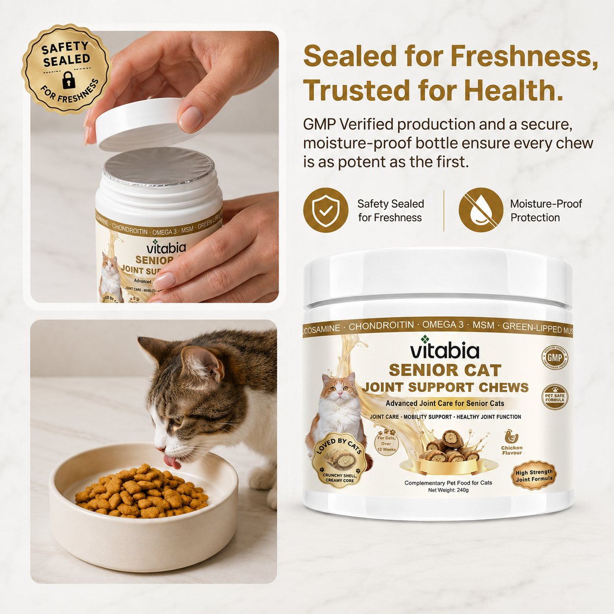 Senior Cat Joint Chews | Vitabia UK