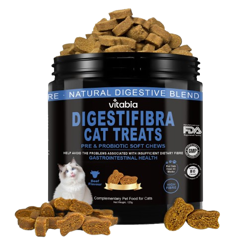 DigestiFibra Probiotics for Cats with Prebiotic Fibre – Daily Gut & Skin Care