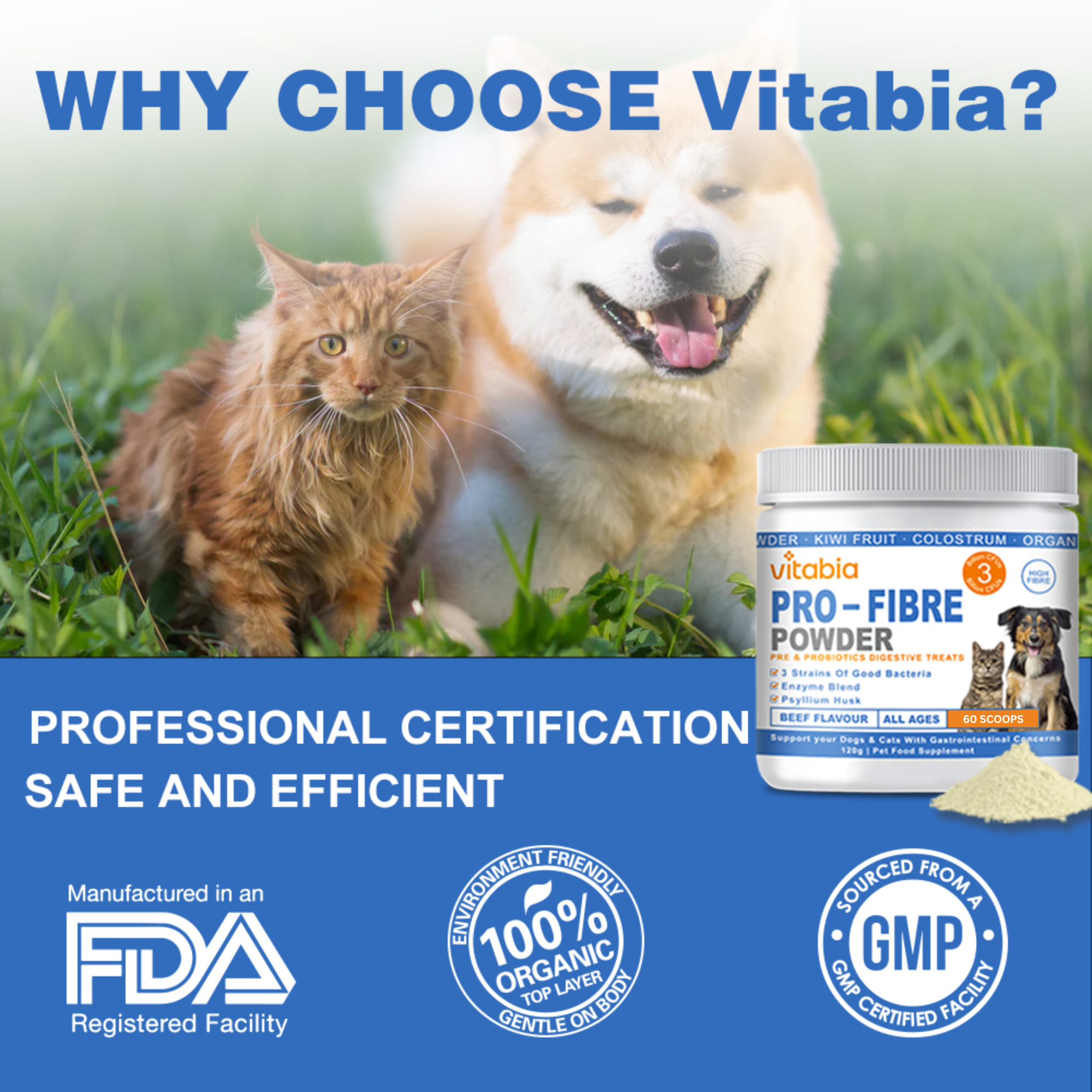 Pro Fibre Powder for Dogs & Cats