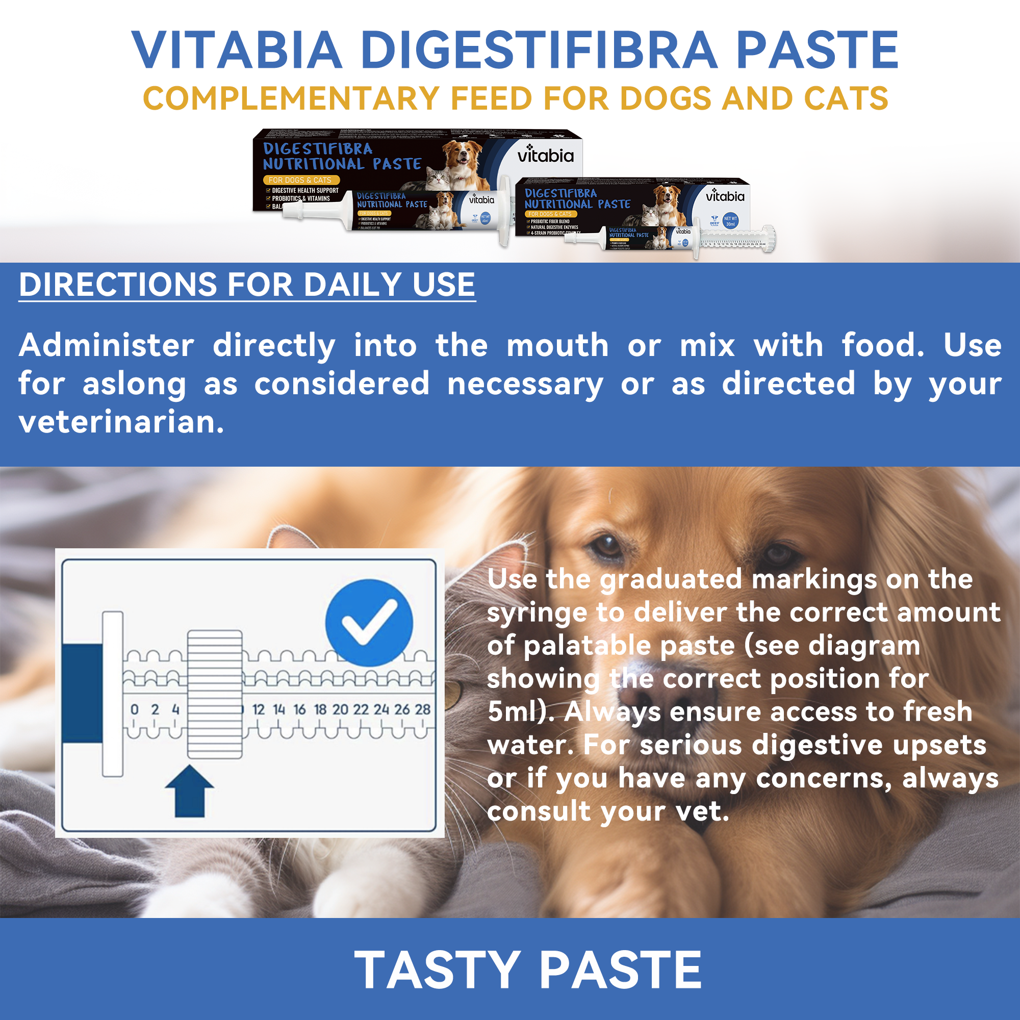 DigestiFibra Probiotic Paste for Dogs & Cats | Gut Health & Digestion Support