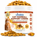 VITABIA Cat Hairball Support Chews | Psyllium Husk, Pumpkin & Omega-3 | Digestive & Gut Health Supplement for Cats | Chicken Flavour |