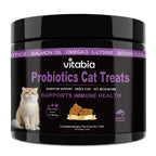 Probiotics for Cats with Lysine & Omega 3 – Skin, Coat, Digestive & Immune Support Soft Chews | Vitabia UK