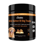 Salmon Oil Chews for Dogs – Omega 3, 6 & 9 Skin, Coat & Immune Support with Probiotics | Vitabia UK