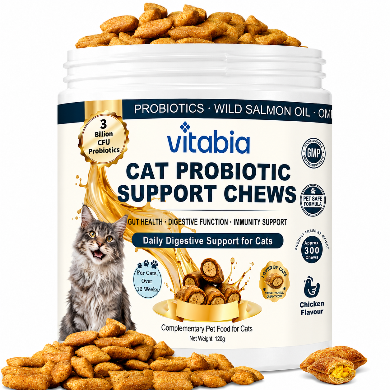 Cat Probiotics & Prebiotics for Gut Health | Vitabia UK