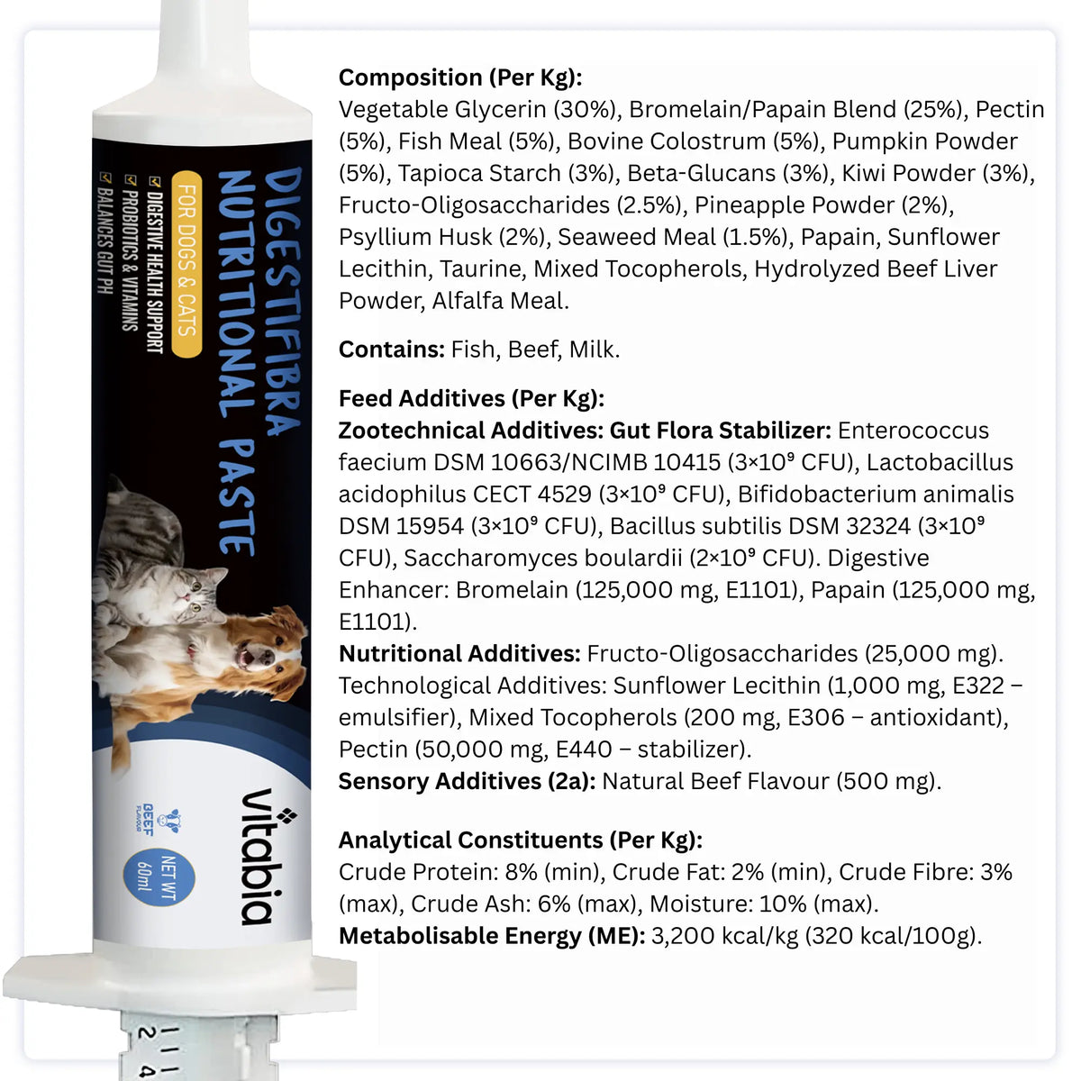 Probiotic Paste for Dogs and Cats – Digestive & Gut Support | Vitabia UK