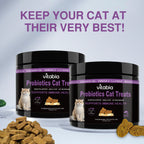 Probiotics for Cats with Lysine & Omega 3 – Skin, Coat, Digestive & Immune Support Soft Chews | Vitabia UK
