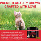 Senior Cat Joint Support Chews – Glucosamine, Chondroitin & Omega 3 for Mobility