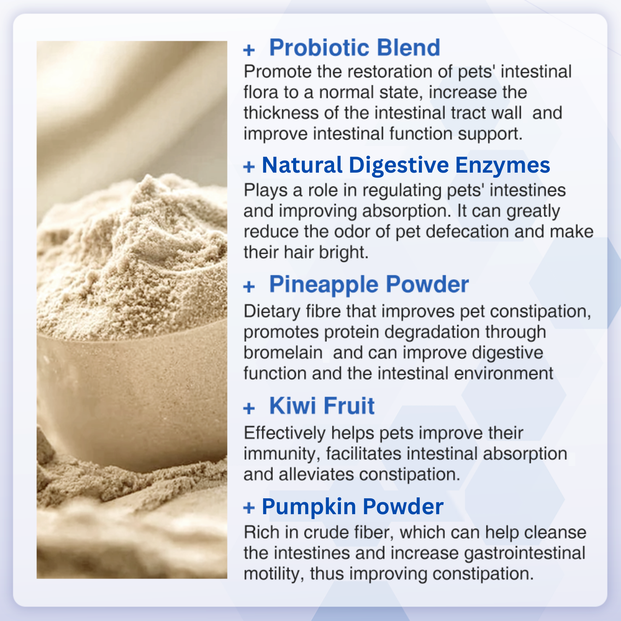 DigestiFibra Powder for Dogs & Cats – Natural Fibre Powder Supplement for Gut Health, Anal Glands & Scooting Relief – Prebiotic & Probiotic Digestive Treats – Fibre Supplement for Dogs & Cats