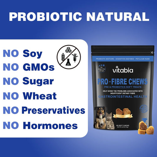 Pro Fibre Chews for Dogs & Cats – Natural Digestive Health Treats