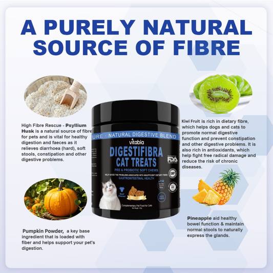 DigestiFibra Probiotics for Cats with Prebiotic Fibre – Daily Gut & Skin Care
