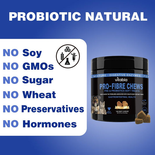 Fibre & Probiotic Chews for Dogs & Cats – Gut & Anal Gland Support