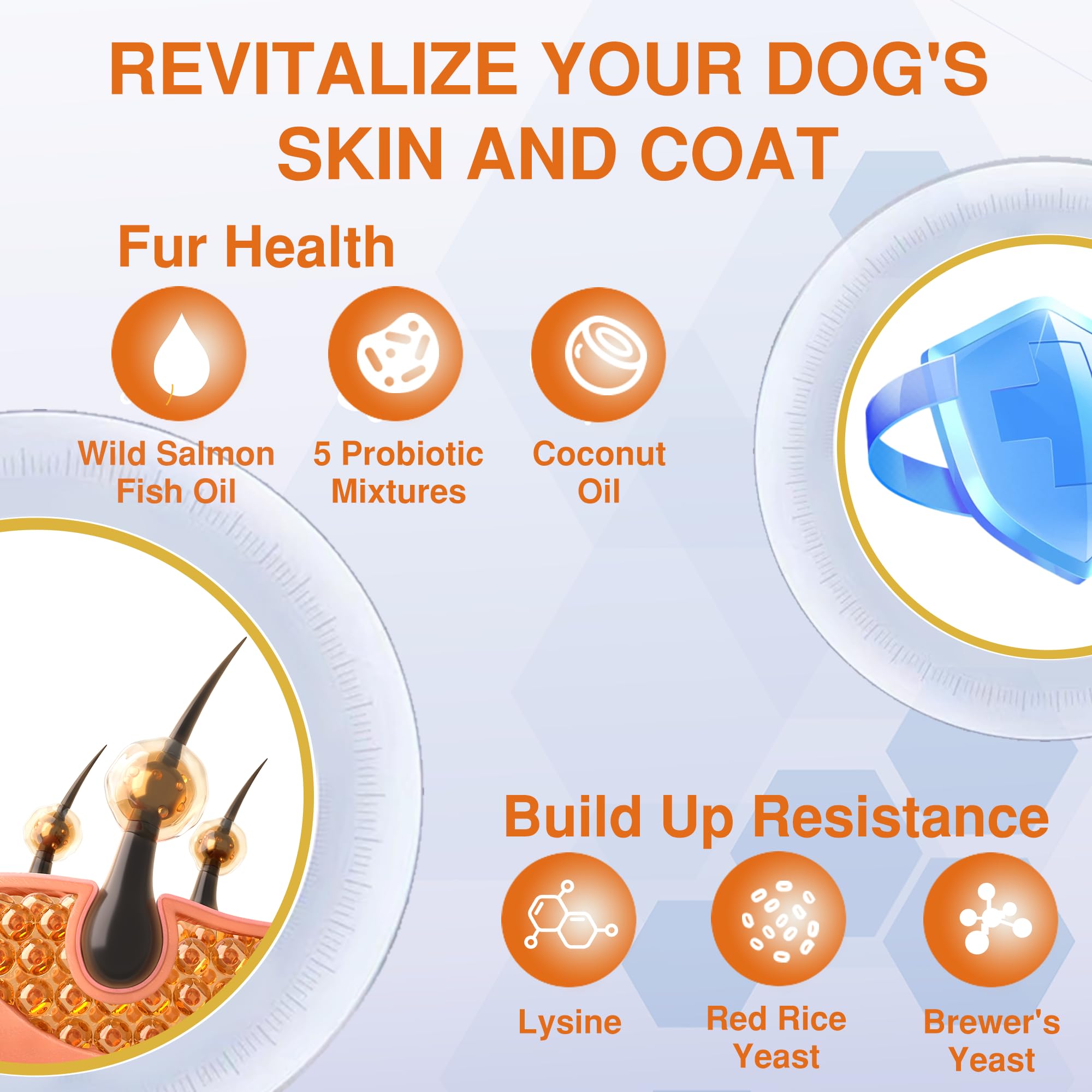 Wild Salmon Oil Dog Chews – Skin, Coat & Digestive Support