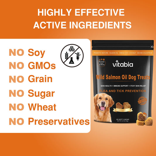 Wild Salmon Oil Dog Chews - Probiotics & Multivitamins for Dogs