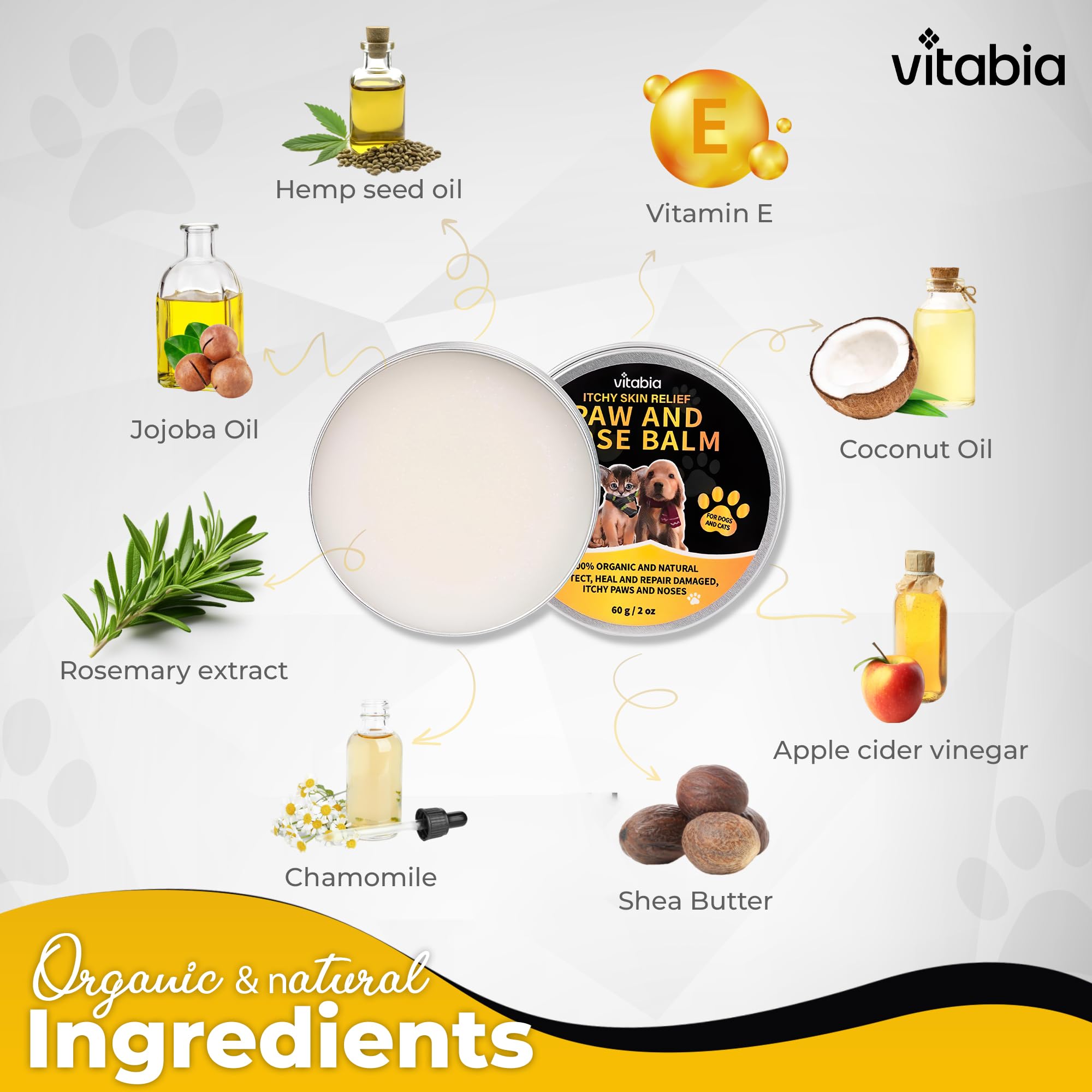 Natural Paw & Nose Balm for Dogs & Cats – Soothes, Heals & Protects