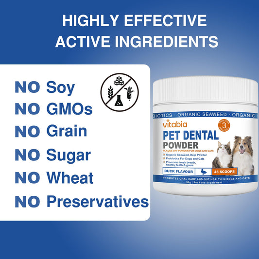 Plaque Off Powder For Dogs & Cats - Ideal for Oral Health
