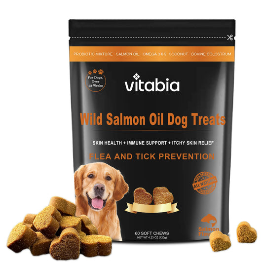 Wild Salmon Oil Dog Chews - Probiotics & Multivitamins for Dogs