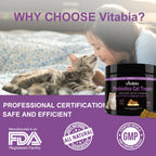 Probiotics for Cats with Lysine & Omega 3 – Skin, Coat, Digestive & Immune Support Soft Chews | Vitabia UK