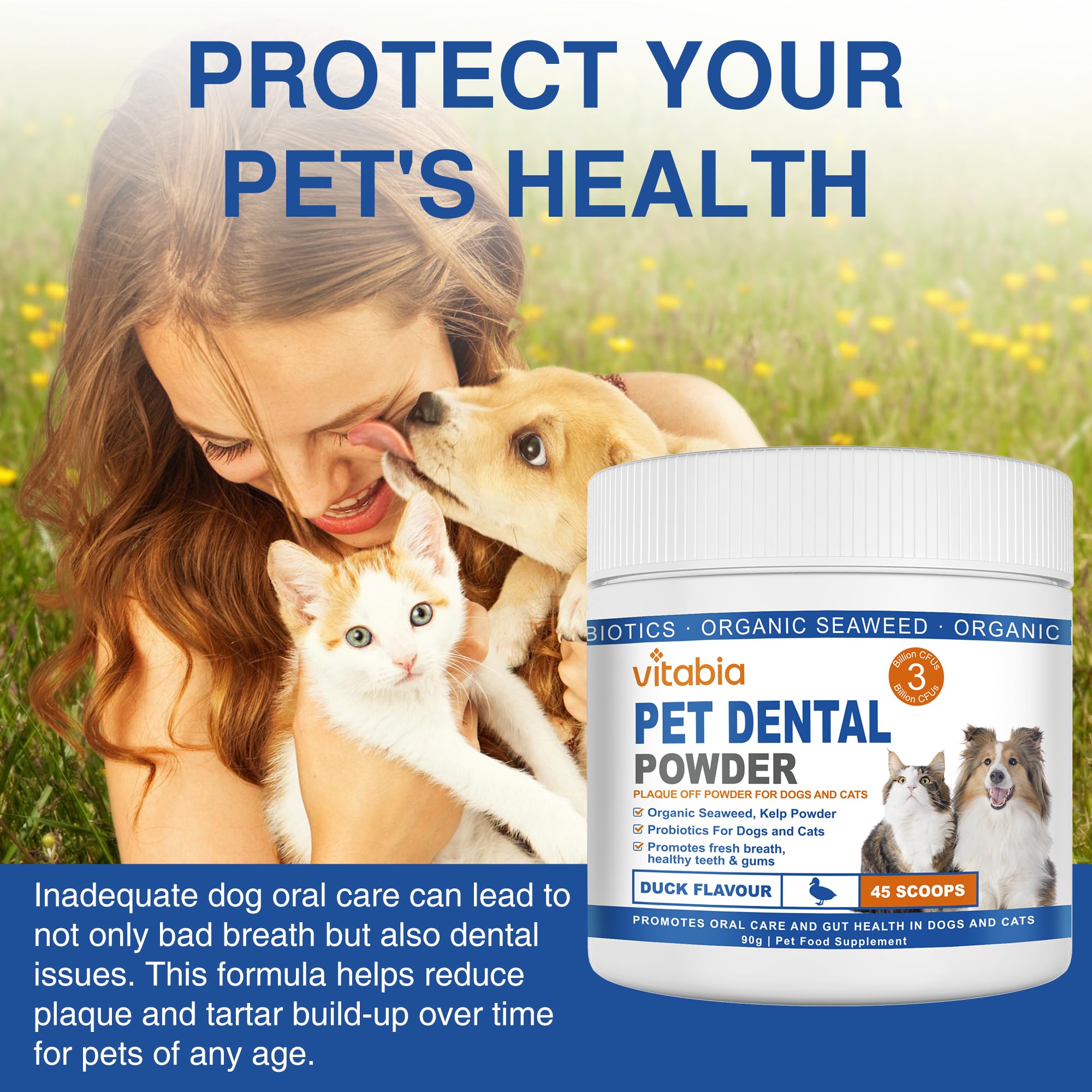 Plaque Off Powder For Dogs & Cats - Ideal for Oral Health