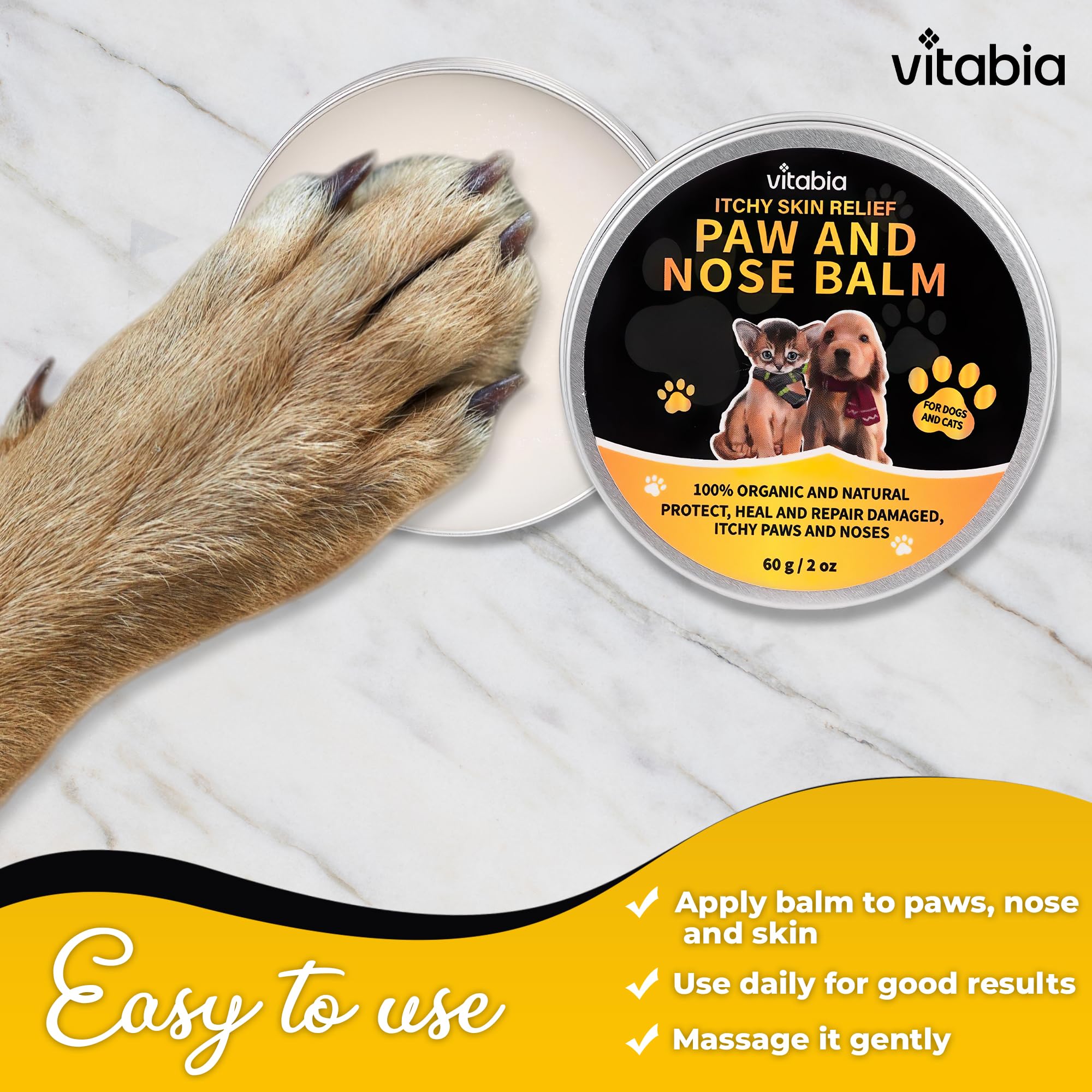 Natural Paw & Nose Balm for Dogs & Cats – Soothes, Heals & Protects