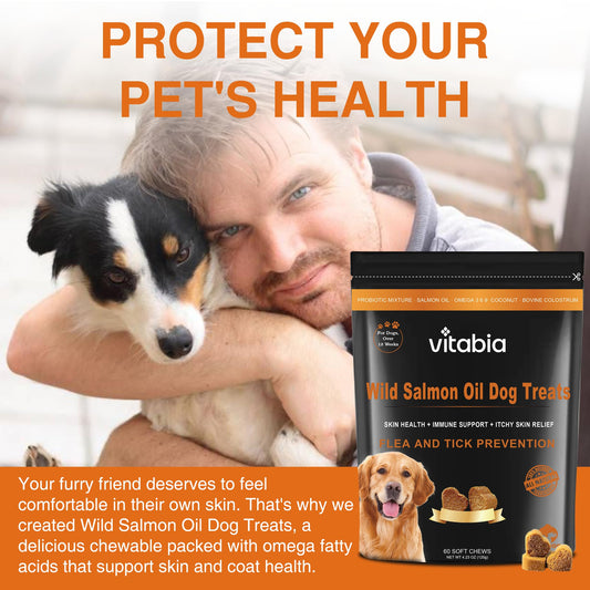 Wild Salmon Oil Dog Chews - Probiotics & Multivitamins for Dogs