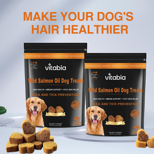 Wild Salmon Oil Dog Chews - Probiotics & Multivitamins for Dogs