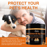 Wild Salmon Oil Dog Chews – Skin, Coat & Digestive Support