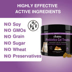Probiotics for Cats with Lysine & Omega 3 – Skin, Coat, Digestive & Immune Support Soft Chews | Vitabia UK