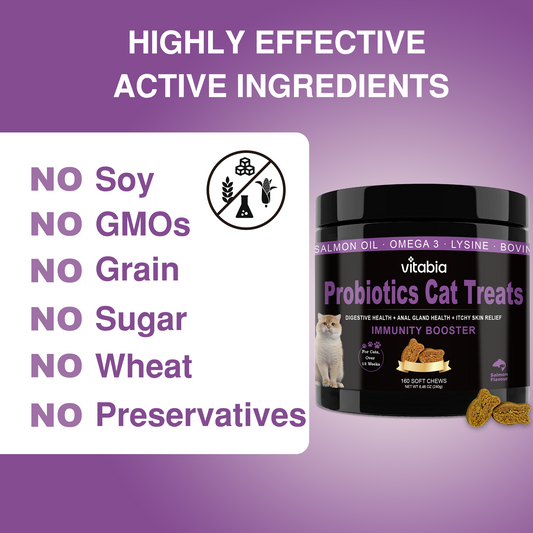 Probiotic Cat Treats – Allergy Relief, Digestive & Immune Support, for Cats & Kittens