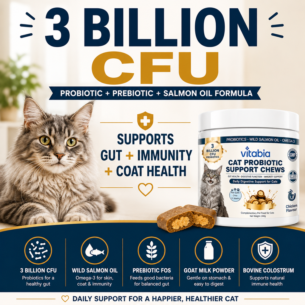 Vitabia Cat Probiotic Support Chews 240g Approx. 600 Chews Chicken Flavour