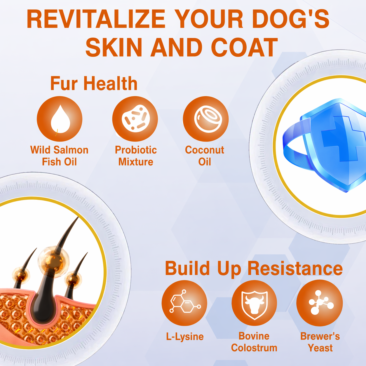 Salmon Oil Chews for Dogs – Omega 3, 6 & 9 Skin, Coat & Immune Support with Probiotics | Vitabia UK