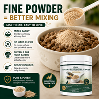 Green Lipped Mussel Powder for Dogs & Cats | 1000mg New Zealand Green-Lipped Mussel | 10-in-1 Joint Support Food Topper | 120g