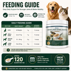 Green Lipped Mussel Powder for Dogs & Cats | 1000mg New Zealand Green-Lipped Mussel | 10-in-1 Joint Support Food Topper | 120g