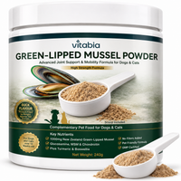 Green Lipped Mussel Powder for Dogs & Cats | 1000mg New Zealand Green-Lipped Mussel | 10-in-1 Joint Support Food Topper | 120g