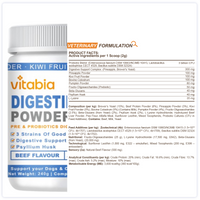 DigestiFibra Powder for Dogs & Cats – Natural Fibre Powder Supplement for Gut Health, Anal Glands & Scooting Relief – Prebiotic & Probiotic Digestive Treats – Fibre Supplement for Dogs & Cats