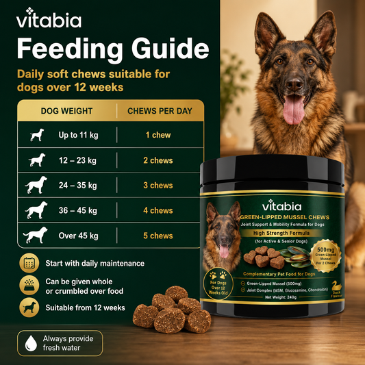 Green Lipped Mussel Dog Chews | Dog Joint Supplement MSM Glucosamine Chondroitin